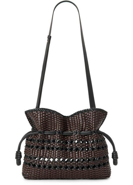 LOEWE Medium Flamenco woven nappa leather clutch - Image 8