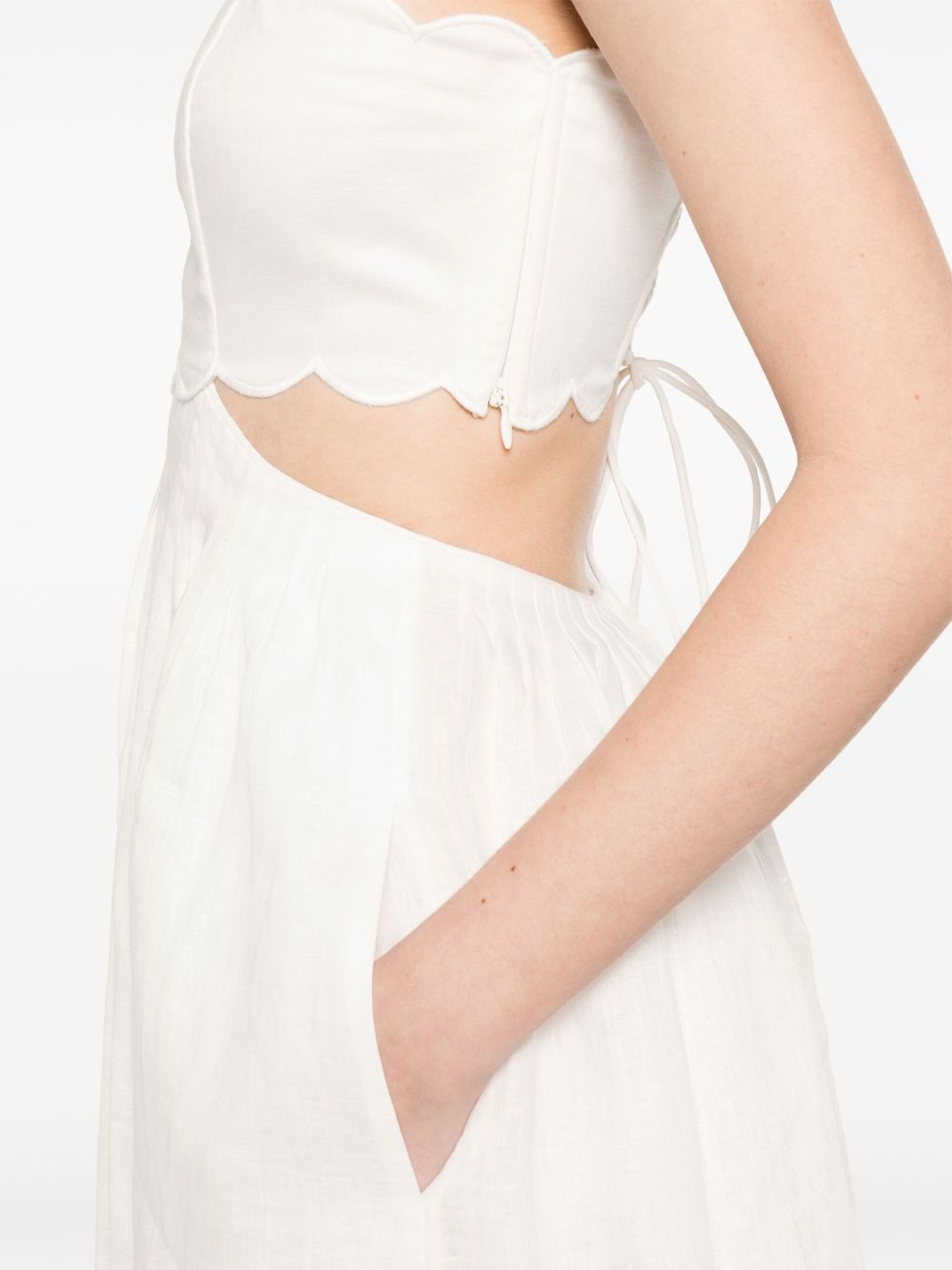 Zimmermann ZIMMERMANN RHIANNON LINEN MIDIドレス - Image 8