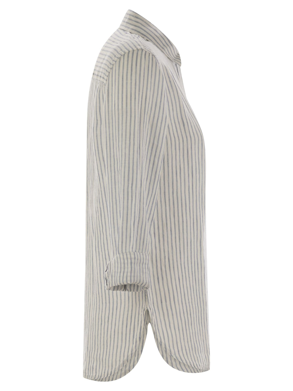 Barbour バーバーマリンリネンストライプシャツ - Image 8