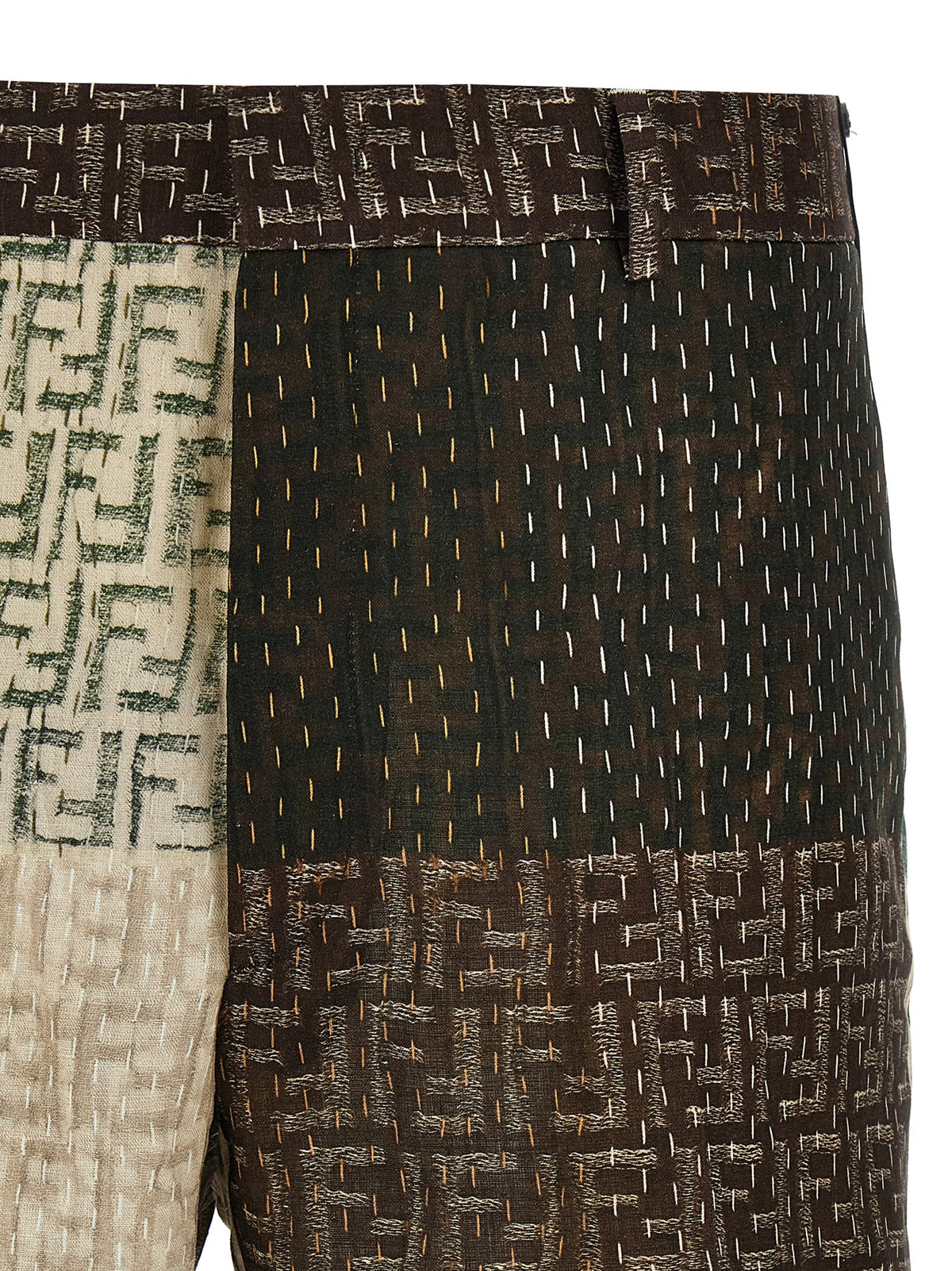 Fendi フェンディパッチワークバミューダショーツ - Image 8