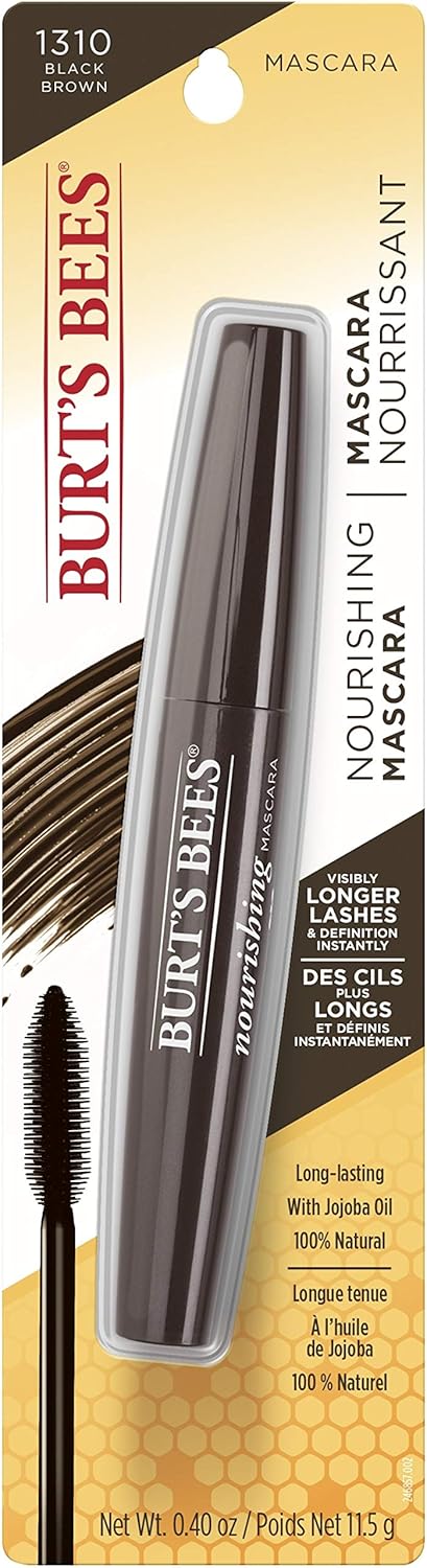 Burt's Bees Máscara nutritiva 100% natural, marrón negro, 0.4 onzas (paquete de 2)