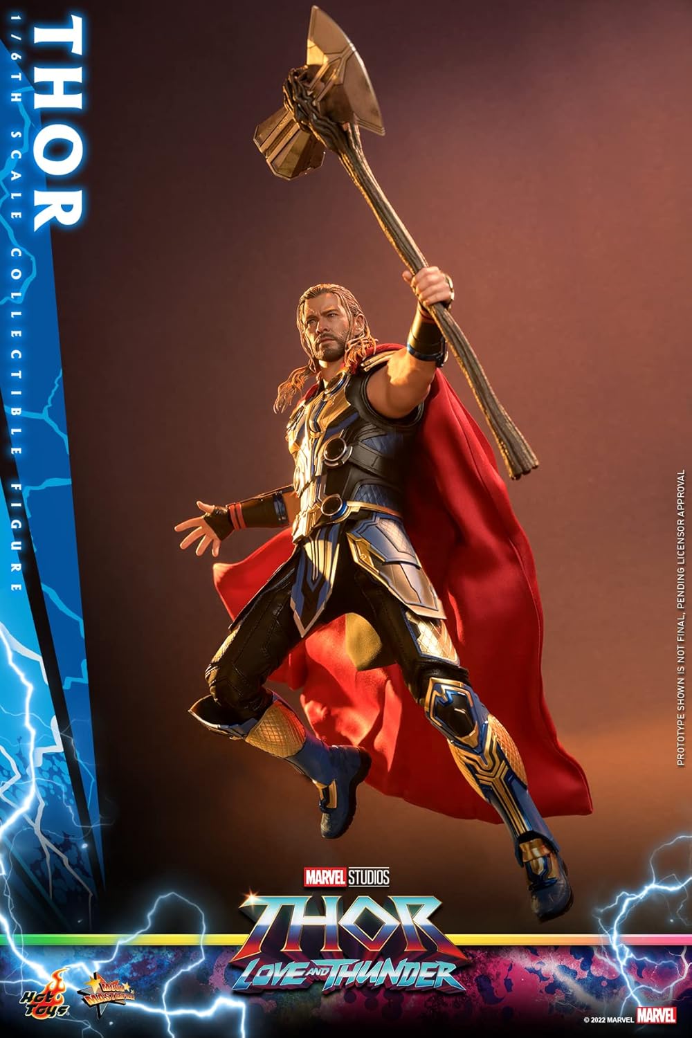 Movie Masterpiece Thor: Love & Thor 1/6 Scale Figure, Blue, Approximately 12.6 inches (32 cm) Tall
