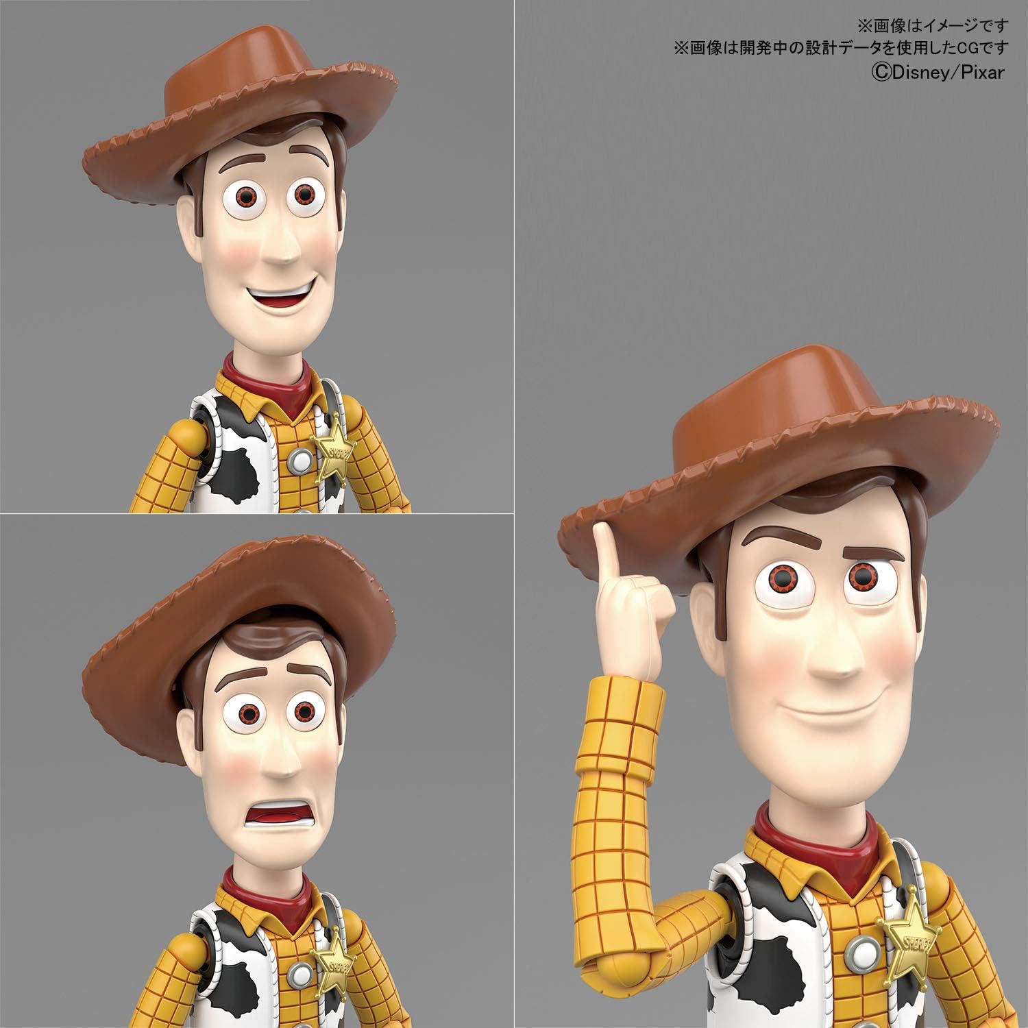 BANDAI SPIRITS Toy Story 4 Woody Pre-colored Plastic Model