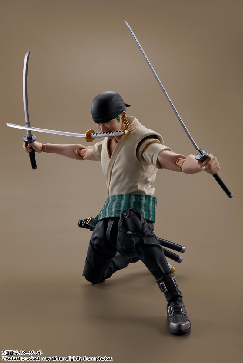 S.H. Figuarts Roronoa Zoro (A Netflix Series: One Piece), Approx. 5.7 inches (145 mm), PVC & ABS, Pre-painted Action Figure