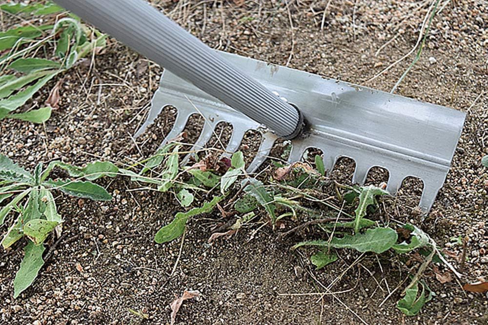 SENKICHI Telescopic Stainless Steel Rake, 1,300mm (shortest length: 800mm)