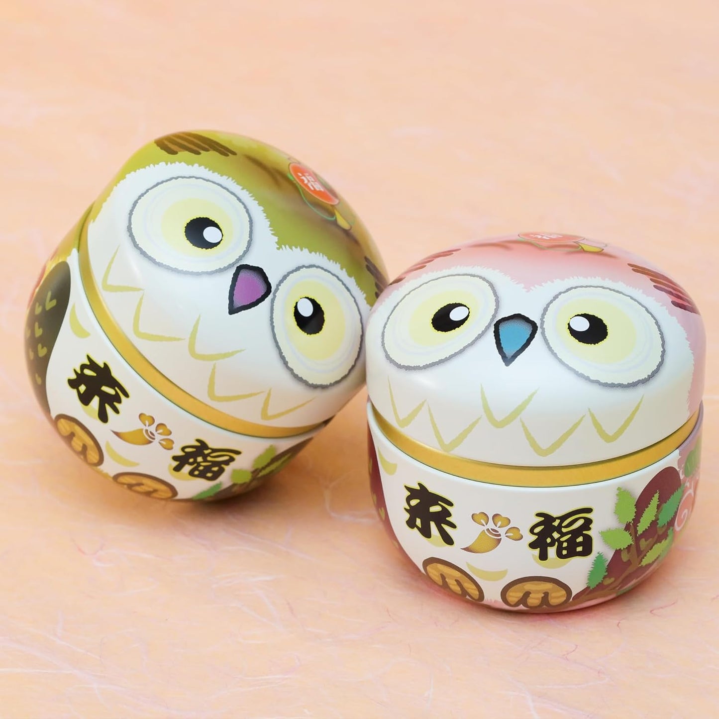 Arahataen Shizuoka Tea Owl Can 80g×2 Bottles Boxed Green Tea Tea Gift Suzuko Can Present Tea Leaves Deep Steamed Tea