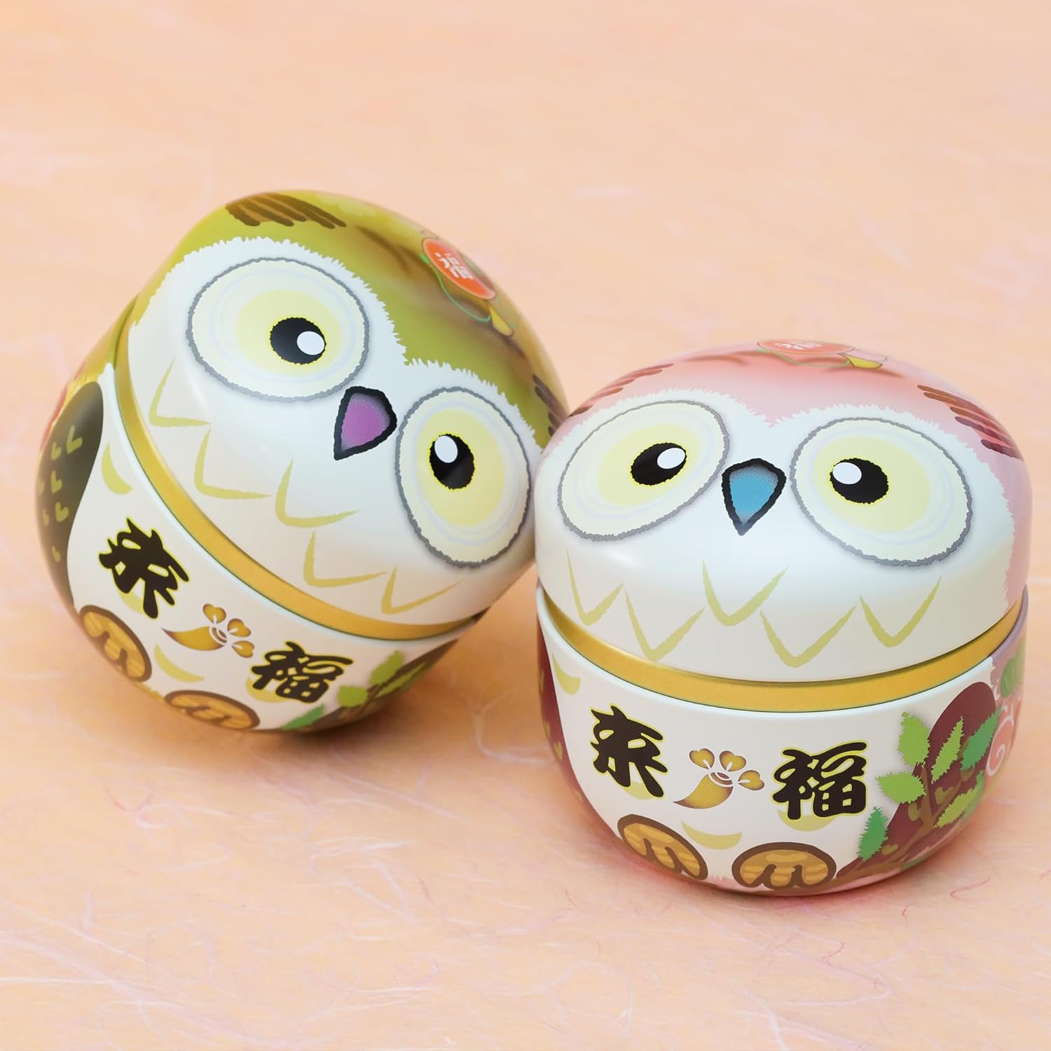 Arahataen Shizuoka Tea Owl Can 80g×2 Bottles Boxed Green Tea Tea Gift Suzuko Can Present Tea Leaves Deep Steamed Tea