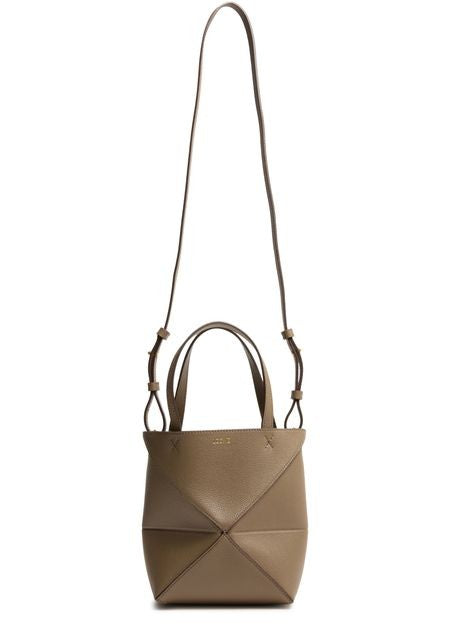 LOEWE Mini Puzzle Fold tote in soft grained calfskin - Image 9