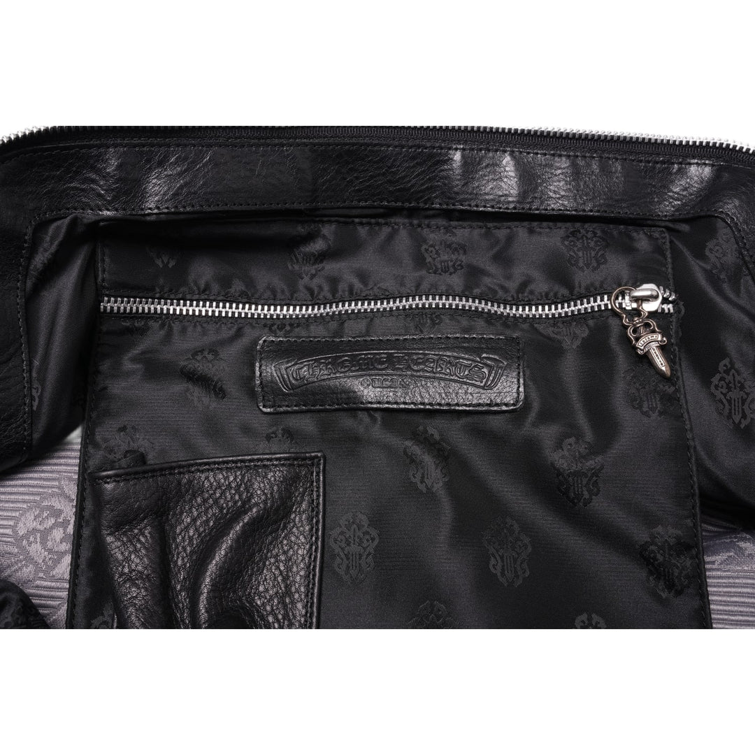 CHROME HEARTS 'XL DAGGER' BLACK NUBUCK BOWLING BAG