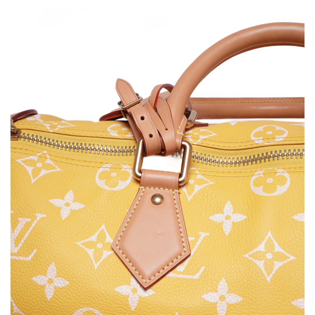 LOUIS VUITTON 'JAUNE MAT' SPEEDY P9 BANDOULIERE 40