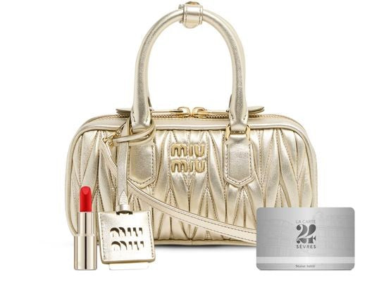 MIU MIU Arcadie キルティング ナッパレザー ミニバッグ - Image 9