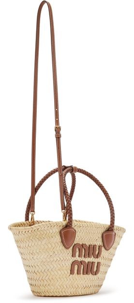 MIU MIU Small raffia tote bag - Image 9