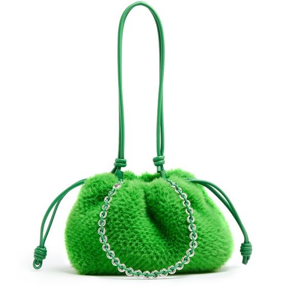 LOEWE Flamenco Purse カーフレザー & ファー ミディアム バッグ - Image 9
