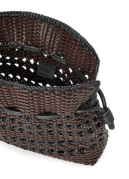 LOEWE Medium Flamenco woven nappa leather clutch - Image 9