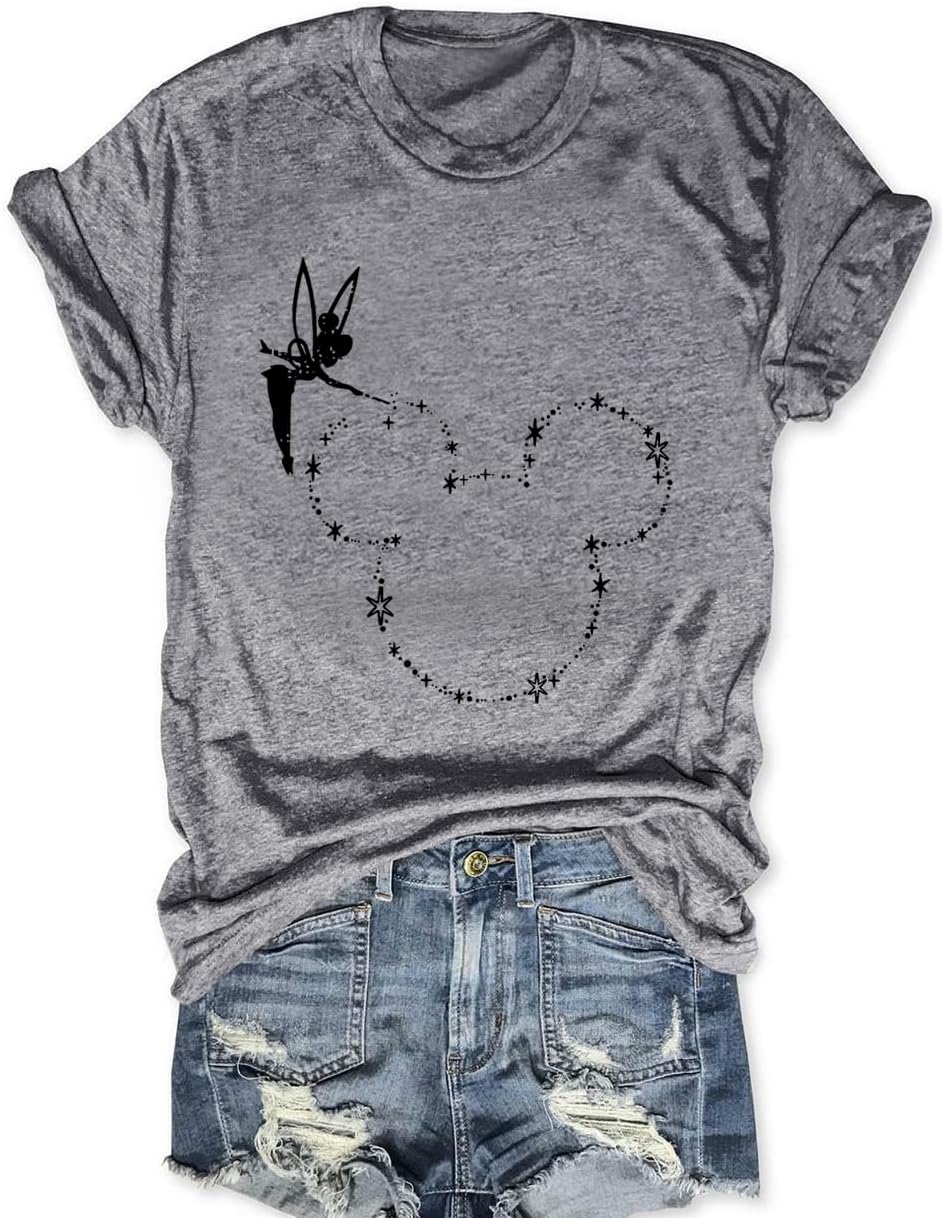 Magic Kingdom Castle - Camisa casual de manga corta para vacaciones, ropa bohemia para mujer, lindas camisetas de verano