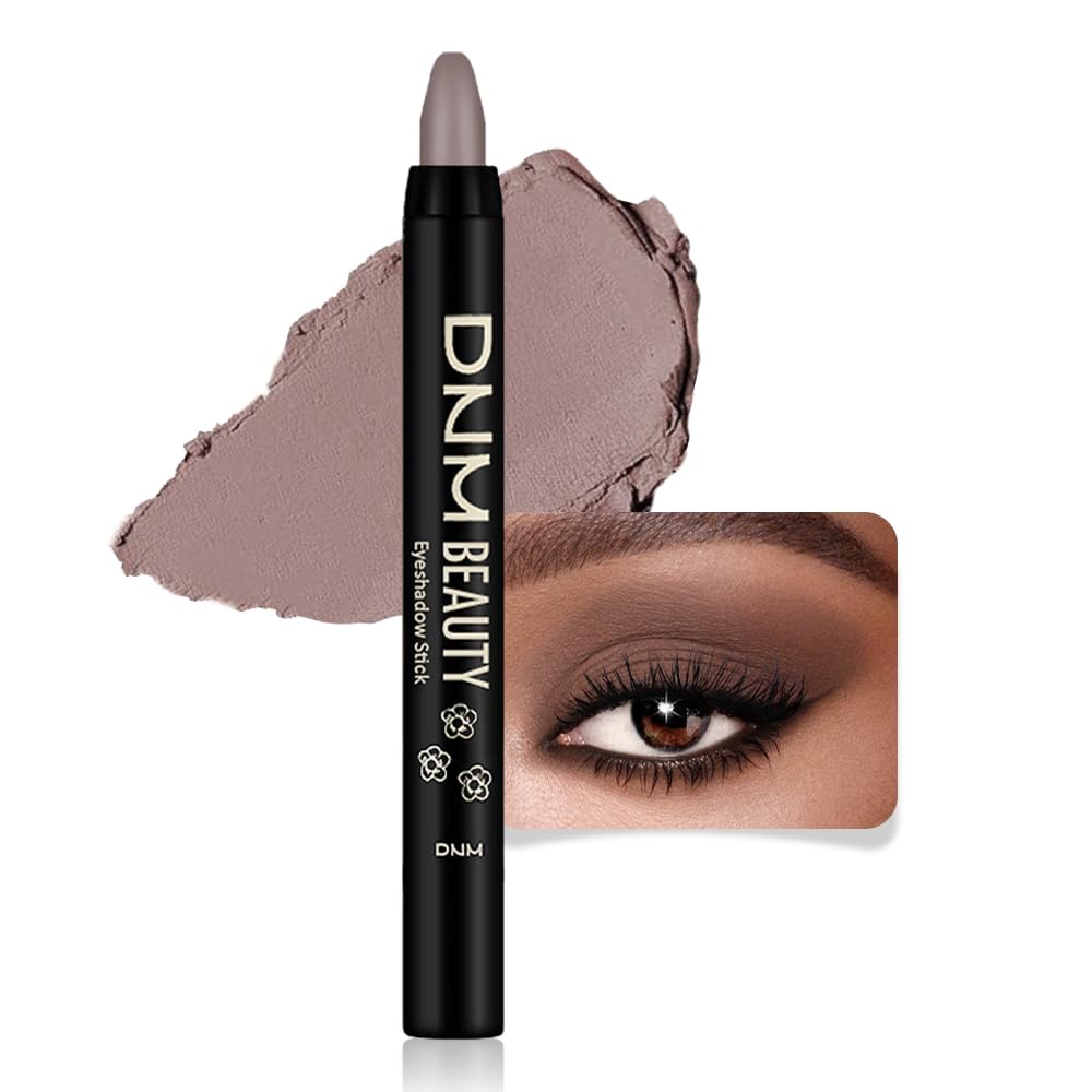 Juego de 8 piezas de barras iluminadoras de sombra de ojos en crema, champán perla gris topo bronce cacao piedra masilla amatista ahumada con brillo mate, lápiz delineador de ojos, barra aplicadora