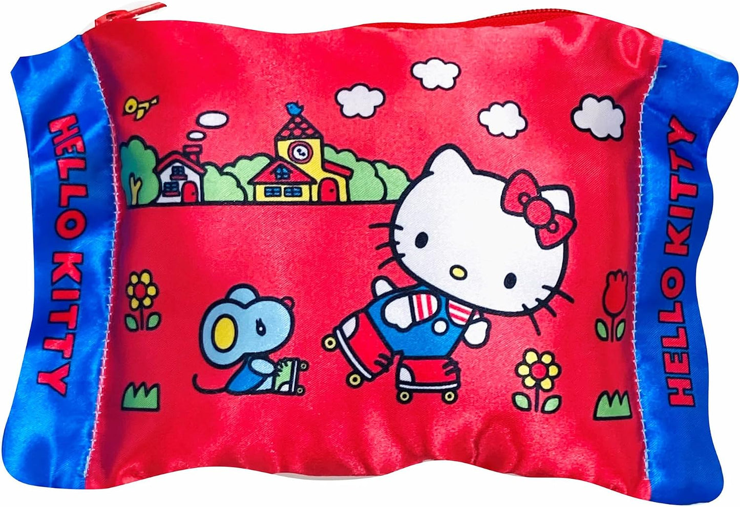MORIPiLO Hello Kitty Tissue Case, Sanrio Characters, Merchandise, Plush Pouch, Small, Cute, 7.9 x 5.5 inches (20 x 14 cm), Pillow Pouch, White