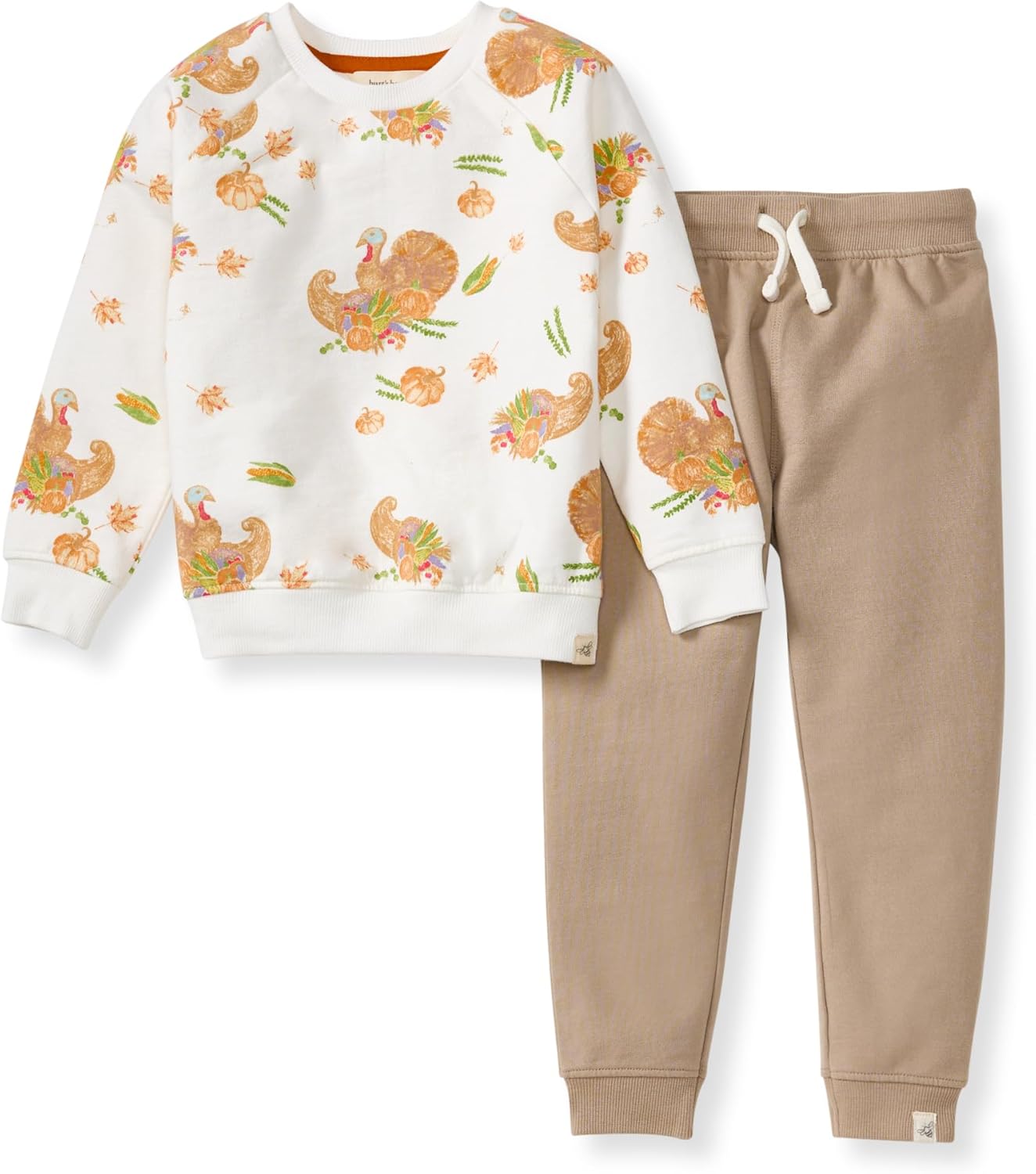 Burt's Bees Baby Boys Shirt and Pant Set, Long Sleeve Top & Bottom Outfit Bundle, 100% Organic Cotton