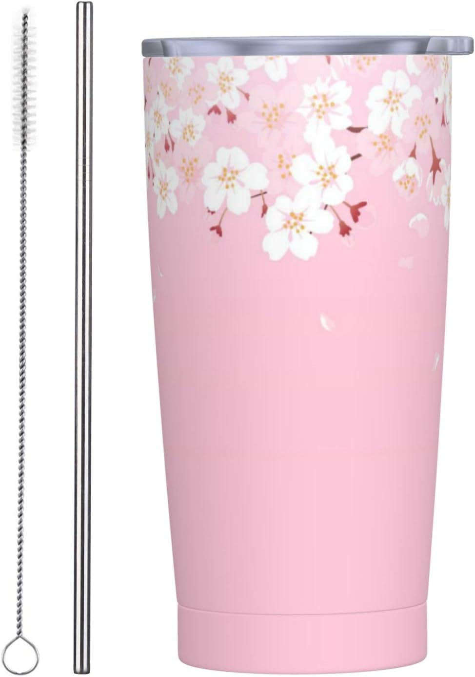 Vaso de 20 onzas con tapa y popote para mujeres y hombres, con aislamiento de cielo estrellado, universo del espacio exterior, vaso de acero inoxidable de doble pared al vacío, taza de café