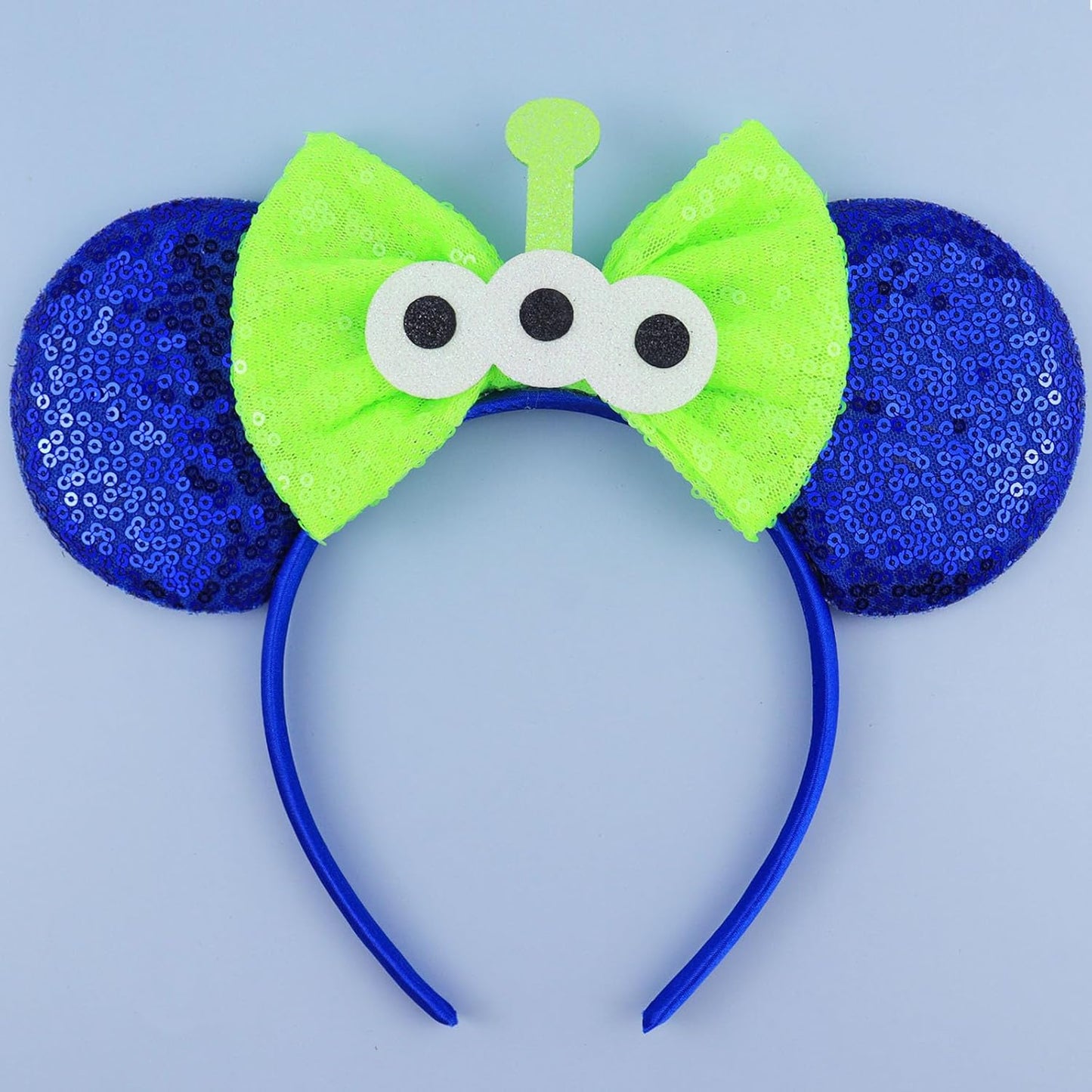 Diadema con orejas de ratón, diadema con orejas de auto de Lighting McQueen para fiesta de cumpleaños de niños - Diadema con orejas de auto