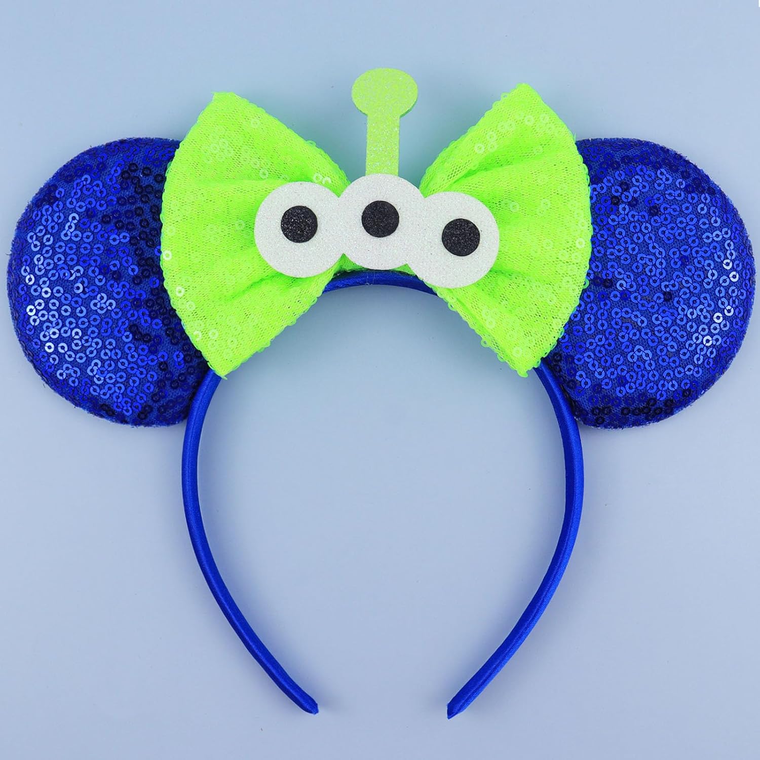 Diadema con orejas de ratón, diadema con orejas de auto de Lighting McQueen para fiesta de cumpleaños de niños - Diadema con orejas de auto