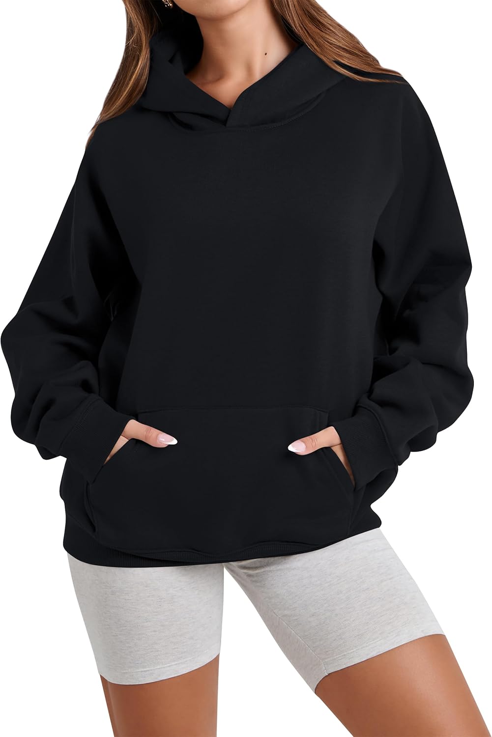 Anoumcy - Sudadera con capucha de camuflaje para mujer, con hoja de arce y forro de vellón, estilo holgado
