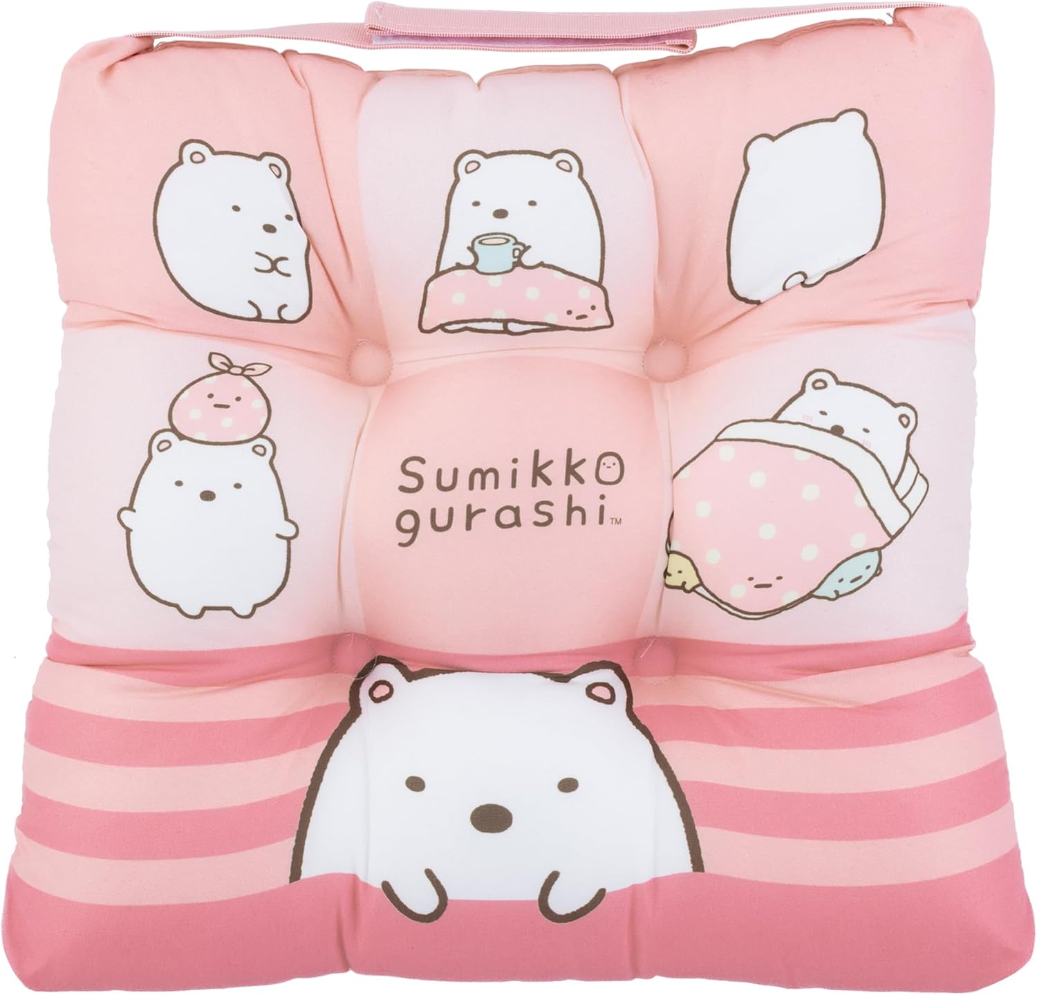 MORIPiLO Chair Seat Cushion, Kuromi, Sanrio Characters School Cushion, Purple, 11.8 x 11.8 x 2.8 inches (30 x 30 x 7 cm), Does Not Hurt Your Buttocks, Thick, School, Kindergarten, Children's Goods