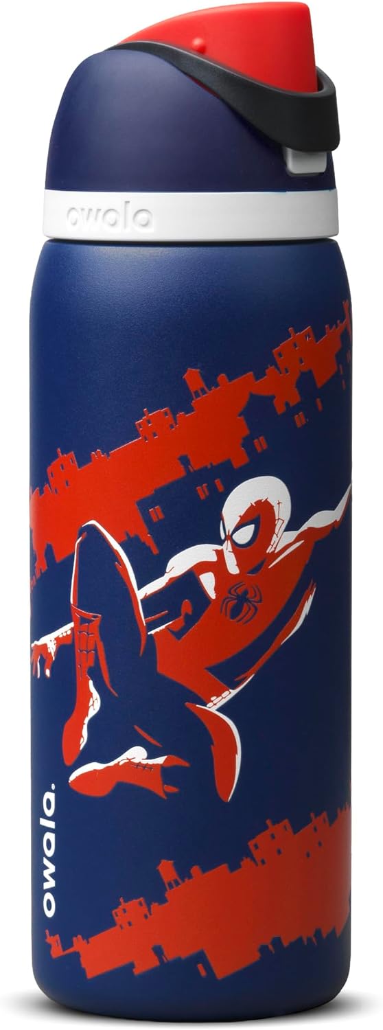Owala Disney Princess FreeSip - Botella de agua aislada de acero inoxidable con popote para deportes y viajes, botella de agua deportiva sin BPA, 24 onzas, Tiana