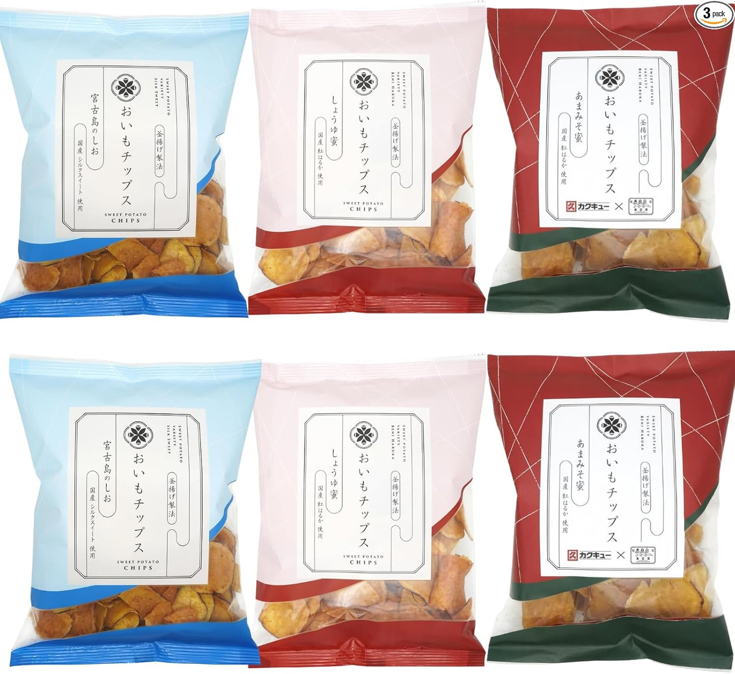 Tokangdo | Oimo Chips, Miyakoshima Bookmark (3.2 oz (90 g) x 12 Bags), Potato Chips, Made in Japan, Red Haruka, Kettle-frying Method, Preservative-free, Large Capacity
