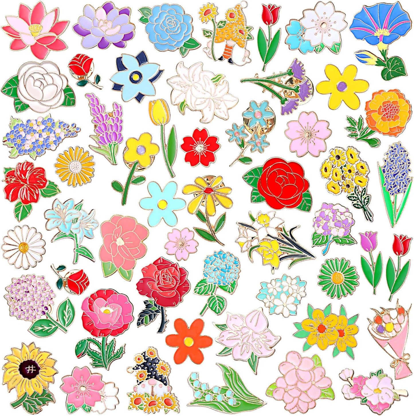 Ceenna 100 Pcs Enamel Pins Bulk Lapel Pins Brooches Decoration Gift for Backpack Clothes Women Mothers Teachers Nurse