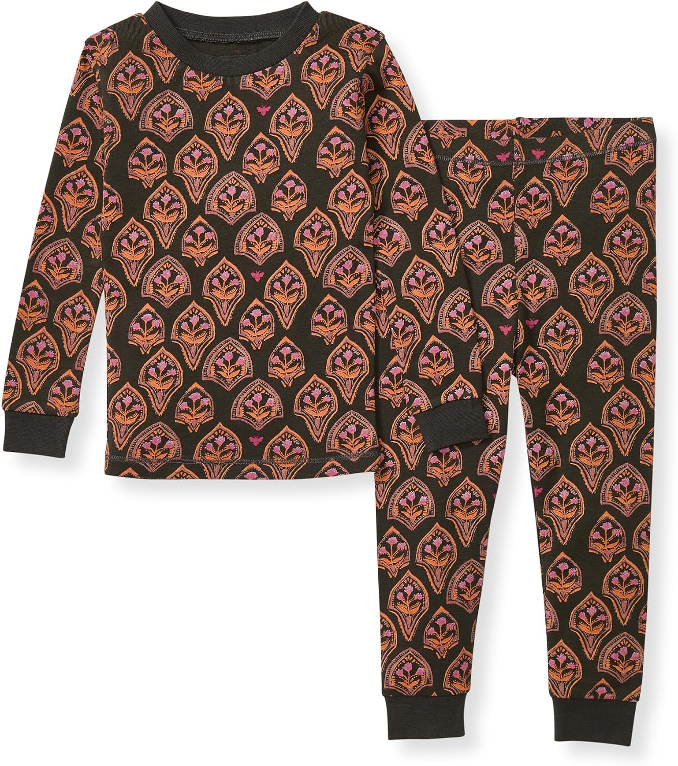 Burt's Bees Baby Pijama de algodón orgánico para niñas, conjunto de pijama para niños pequeños, 2 piezas