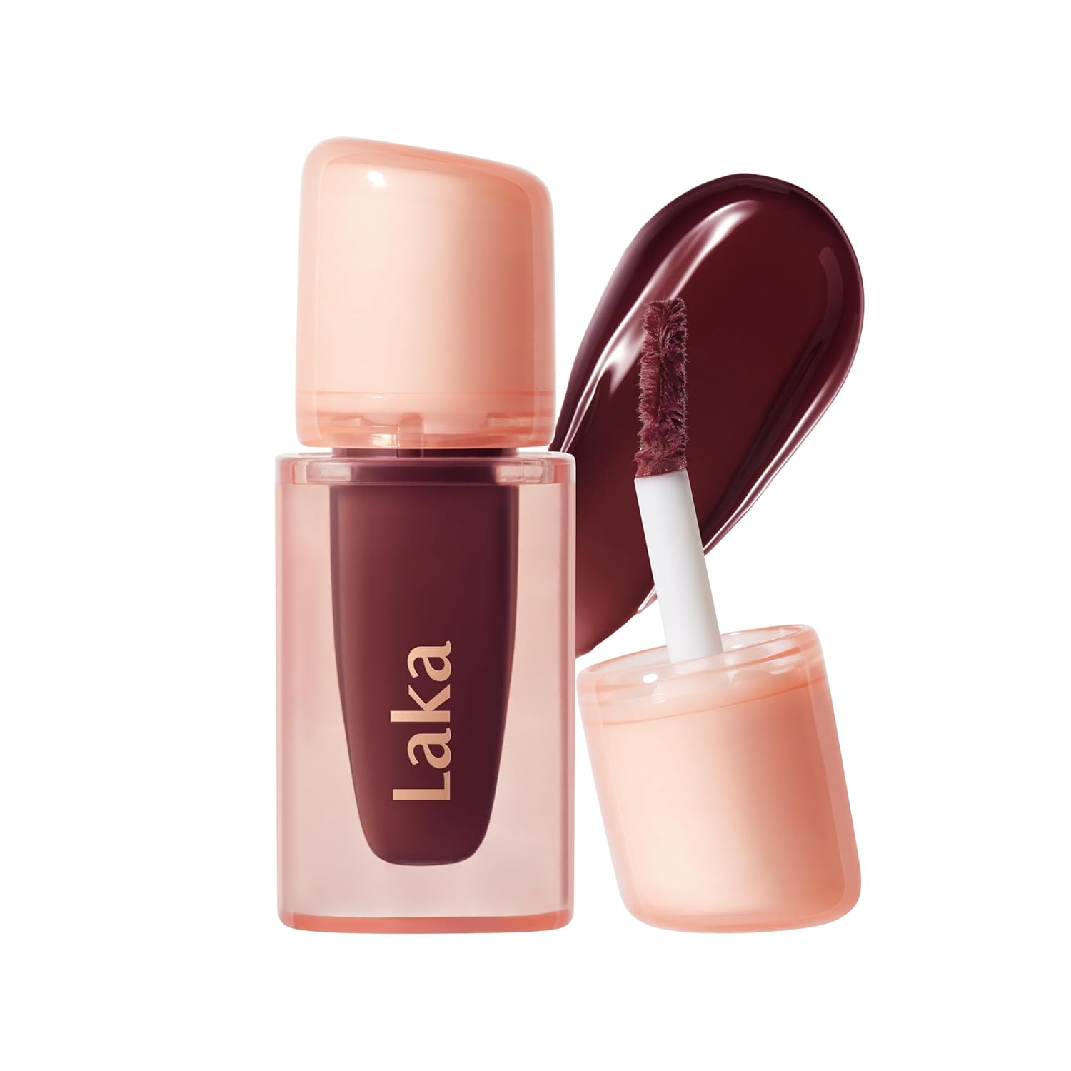 Laka Jelling Nude Gloss Mini, 1.9g/0.07oz, Aceite labial hidratante traslúcido sin manchas, no pegajoso, brillo nutritivo para un aspecto fresco y brillante, vegano, maquillaje de belleza limpia