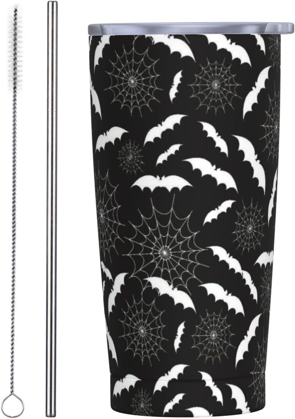 Space - Vaso de 20 onzas con tapa y popote para mujeres y hombres, taza aislada de planetas del sistema solar, diseño de estrellas, vaso de acero inoxidable dibujado a mano, vaso de acero