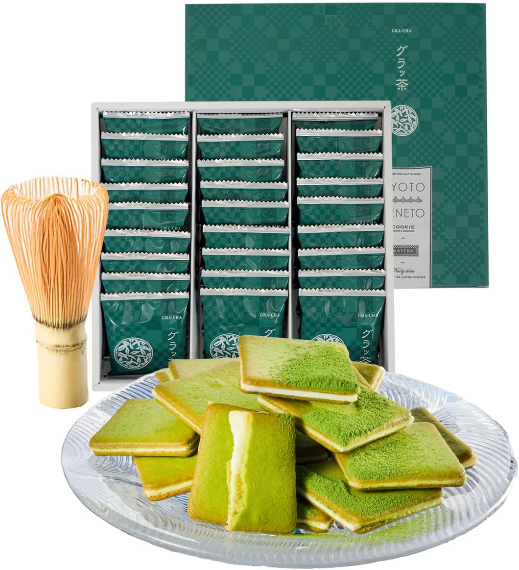 KYOTO VENETO Matcha Green Tea 18-piece Set Matcha Langue de Chat Cookies Individually Wrapped Kyoto Souvenir Gift Present Valentine's Day Birthday Thank You Gift Congratulatory Gift Wedding