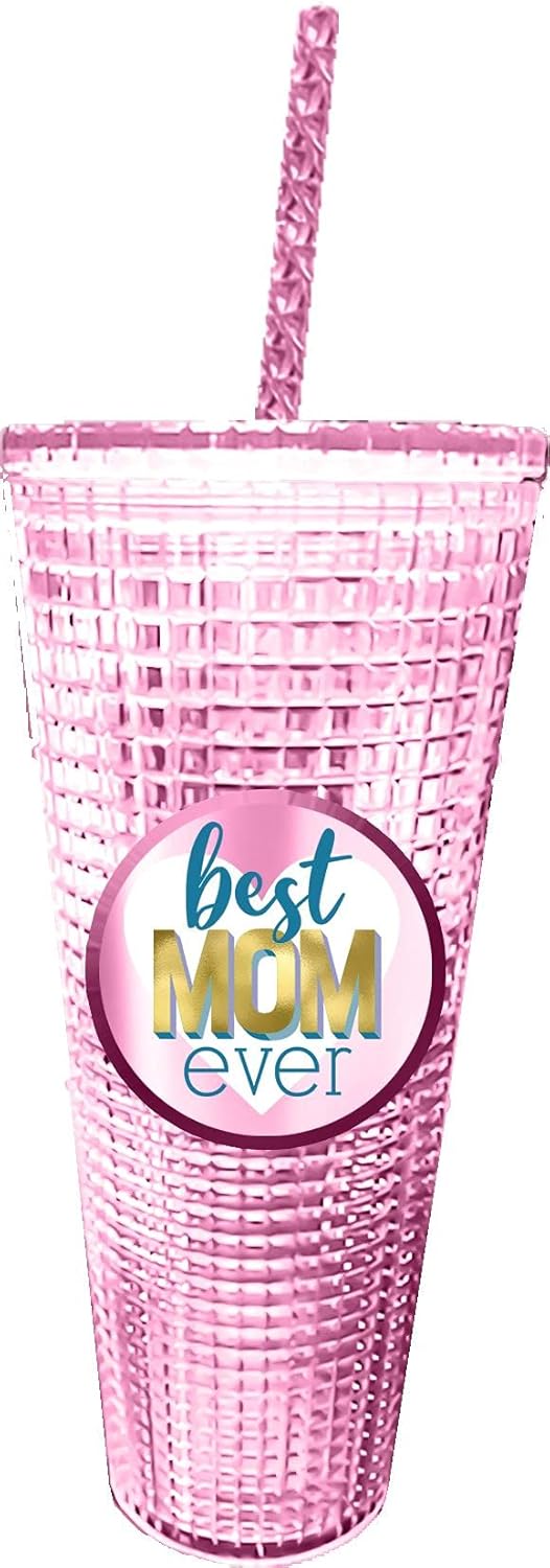 Spoontiques Peanuts Vaso de diamantes, 20 oz - Vaso texturizado con pajita, aislamiento de doble pared, sin BPA - Snoopy