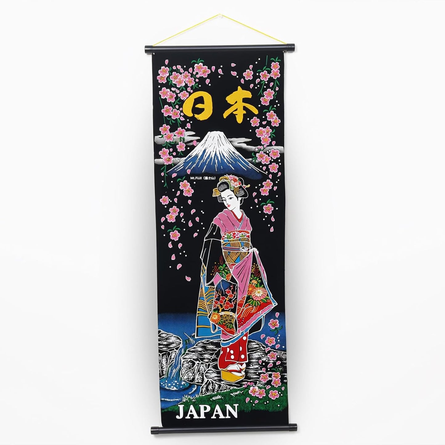 Japanese Souvenir Wall Scroll Tokyo Bean (Height 16.1 x Width 7.1 inches (41 x 18 cm), Made in Japan, Pennant Material, Lightweight and Compact