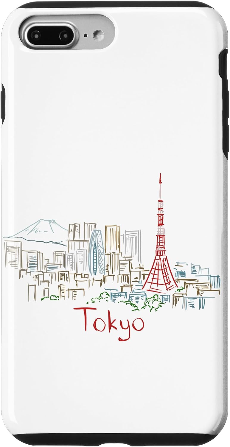 東京 日本 旅行 お土産 パノラマ 都市 ランドマーク ギフト スマホケース iPhone SE (2020) / 7 / 8 用