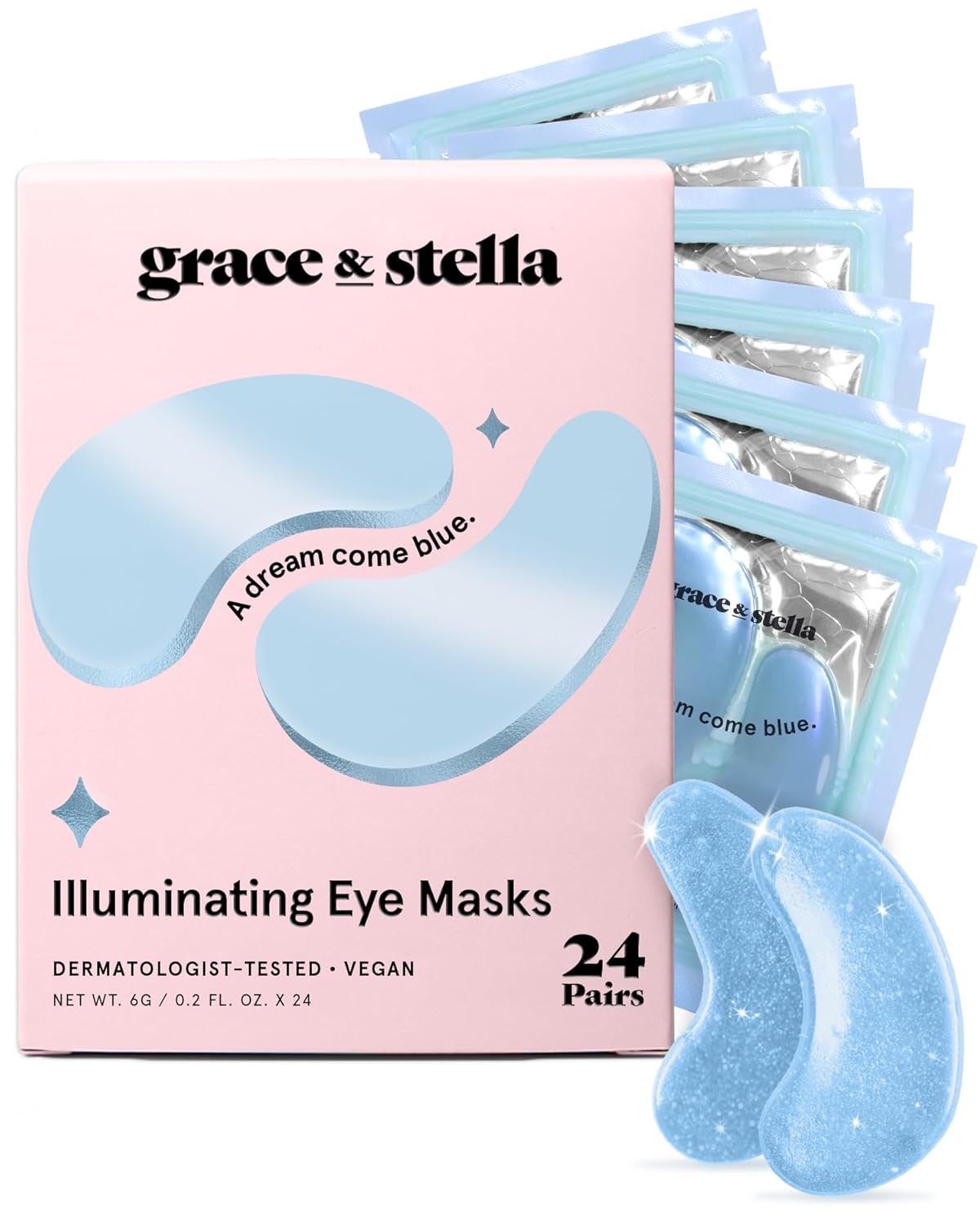 grace & stella - Mascarilla para debajo de los ojos galardonada - Regalos para mujeres - Regalos para niñas adolescentes - Parches de gel para ojeras, ojos hinchados, bolsas debajo de los ojos