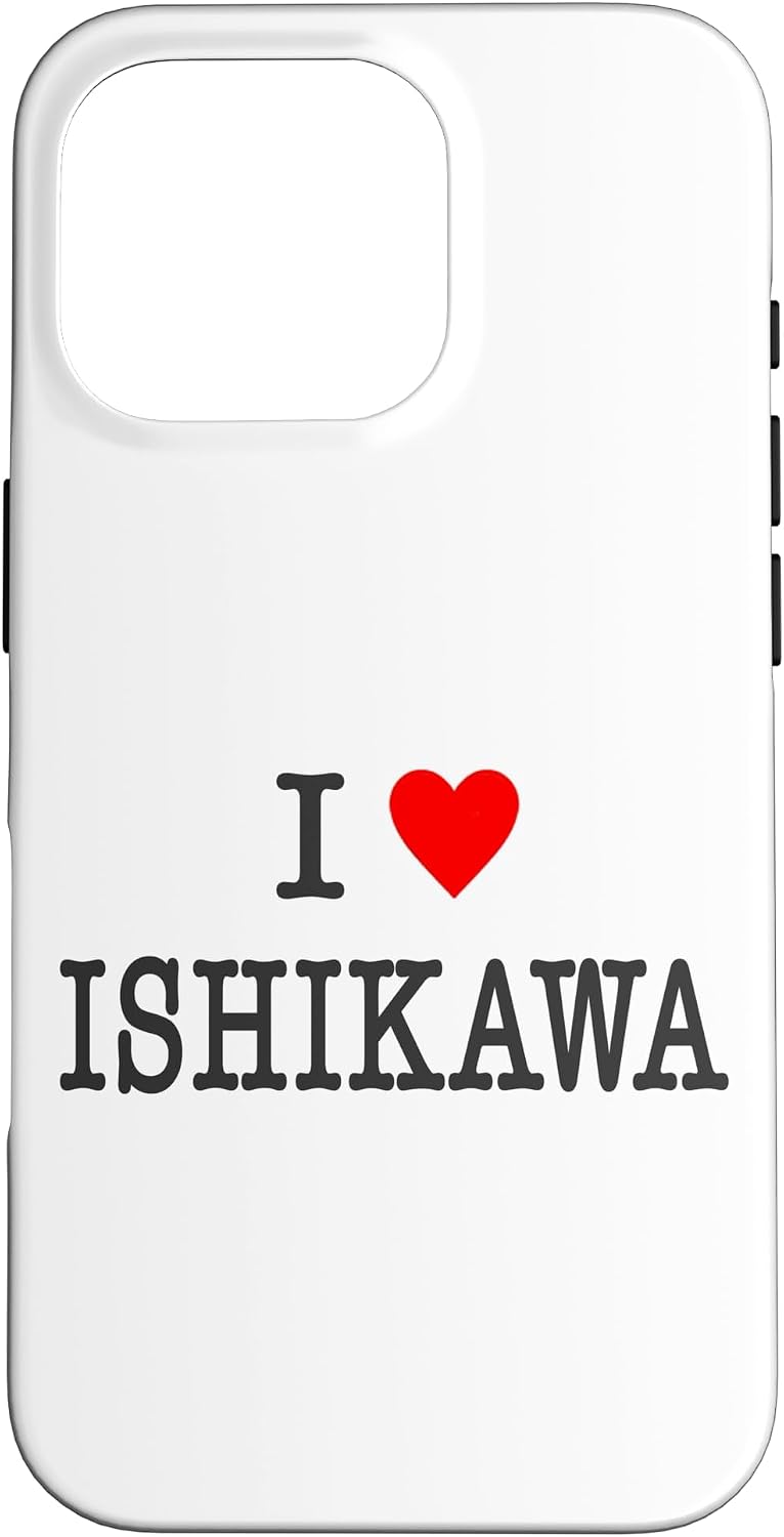 アイラブ・ISHIKAWA 石川（I Love ハート）【47都道府県】ジモT ティ 地元愛 旅行 グッズ お土産 面白 スマホケース iPhone 7 Plus/8 Plus 用