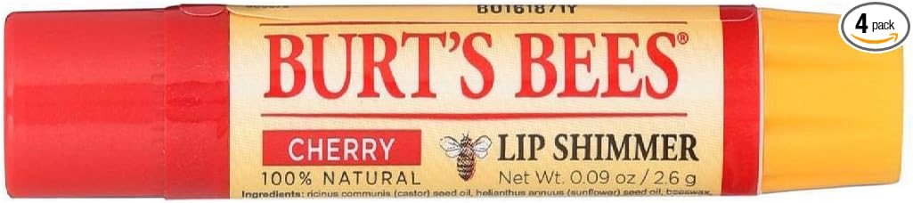 Burt's Bees Brillo de labios, ciruela, 0.09 onzas cada uno (paquete económico de 5)