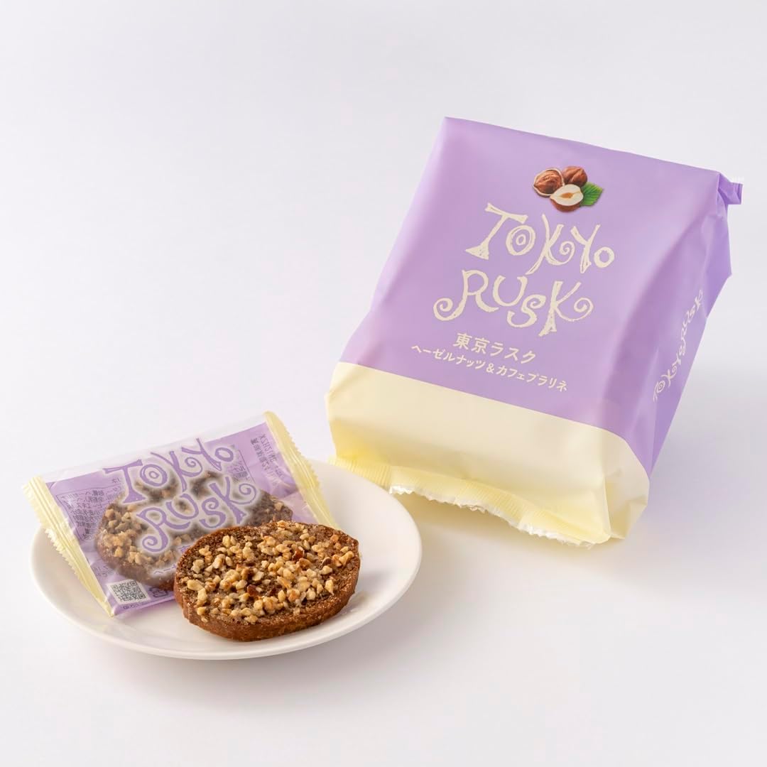 Tokyo Raku Cracker Caramel Almond Raku Crackers 16-Piece Set for a Slightly Luxurious Snack Time Slightly Crispy Bread Texture Luxurious Caramel Almond Flavor Gift Present