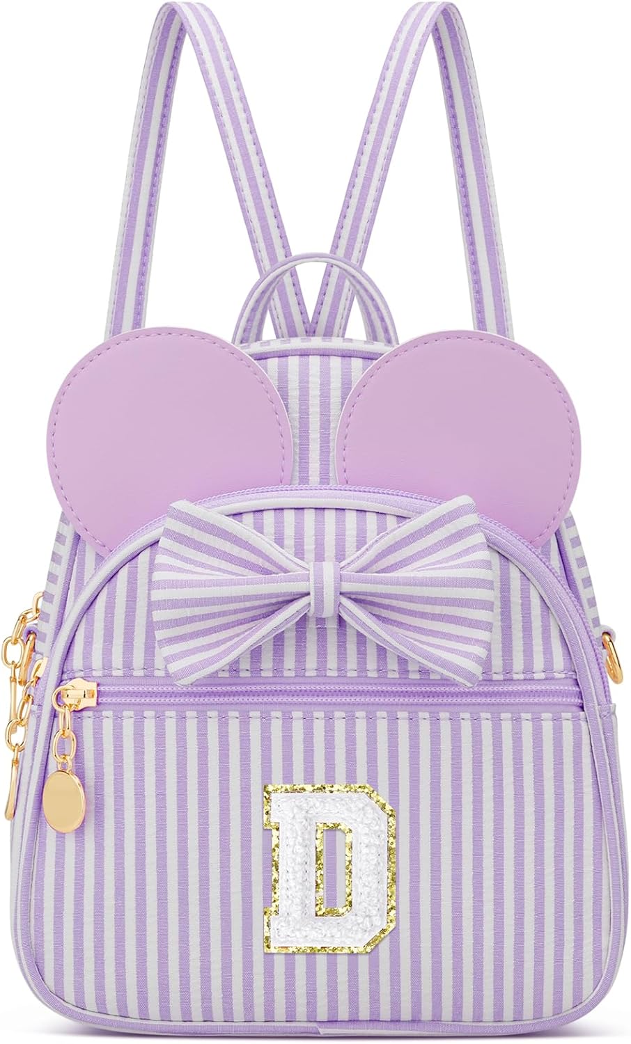 Regalo de cumpleaños personalizado para niñas pequeñas, mochila pequeña con inicial para niñas pequeñas, lindo mini bolso para niños de 3 a 10 años, rosa A