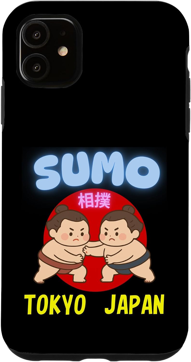 かわいい 相撲 日本 東京 お土産 カワイイスタイル デザイン スマホケース iPhone 14 Plus 用