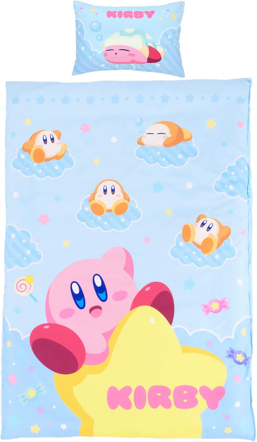 MORIPiLO Sanrio Duvet Cover and Pillowcase Set with Frills, Single (Hello Kitty Soft Peach Skin) Pink, 59.1 x 82.7 inches (150 x 210 cm), Cute Goods, Morishita Pillows 426100