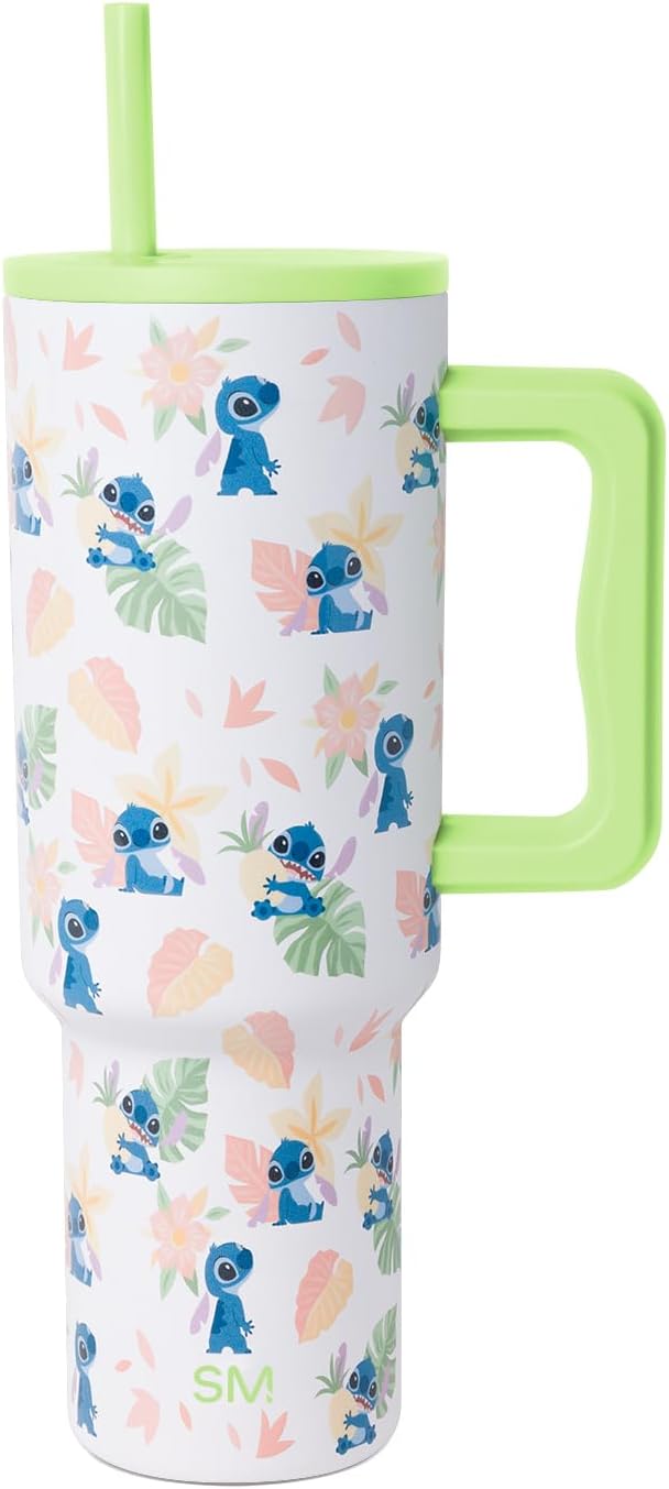 Simple Modern Disney Vaso de 40 oz con Asa y Tapa con Pajita | Botella de Agua de Acero Inoxidable Aislada Reutilizable Taza de Viaje | Regalos para Mujeres | Colección Trek | 40oz | Mickey Mouse