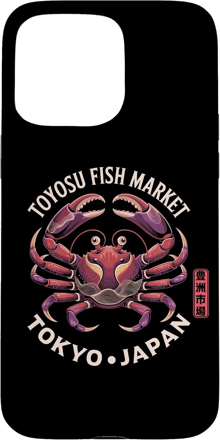 豊洲魚市場 東京ジャパン かに 漢字 お土産 スマホケース iPhone 15 Plus 用