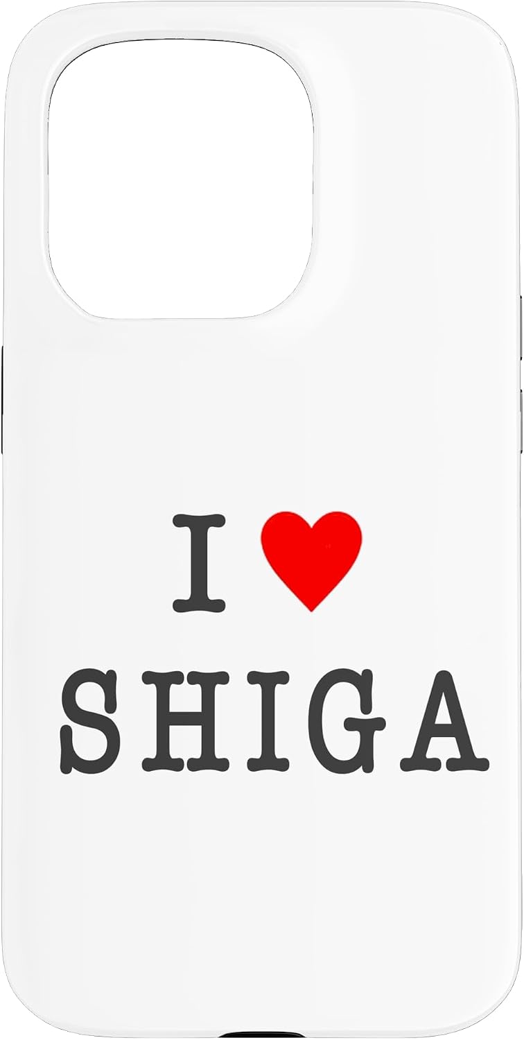 アイラブ・SHIGA 滋賀（I Love ハート）【47都道府県】ジモティ プレゼント お土産 面白 スマホケース iPhone 14 Plus 用