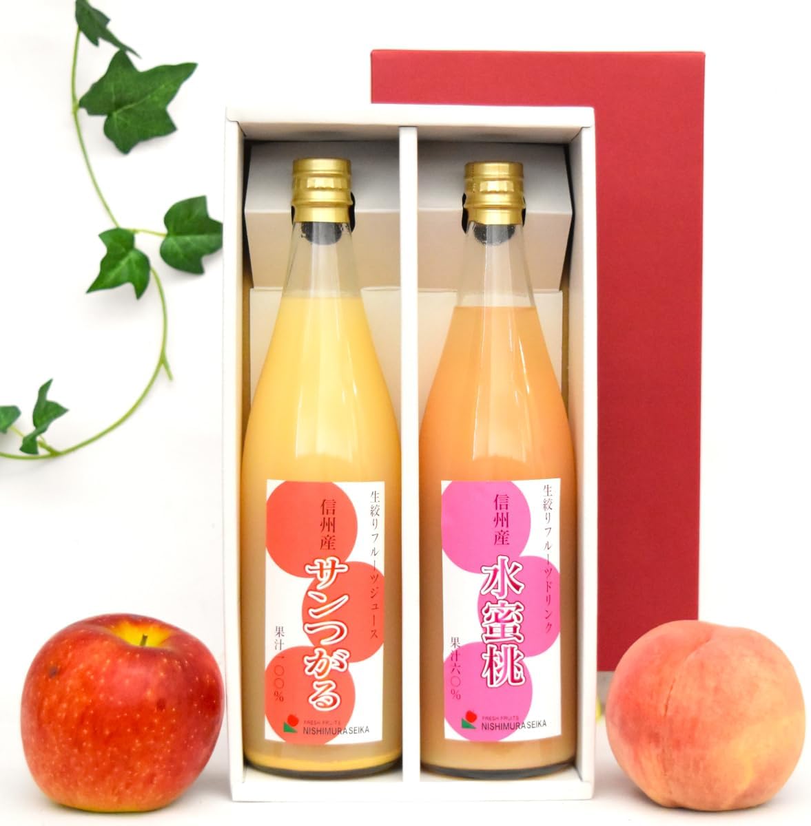 Authentic Peach Drink, Raw Peach Juice, Nagano-Produced, Taste Comparison 2-Pack Gift Present "Water Honey Peach and Golden Peach" Nagano Peach Fruit Drink Taste Comparison, Nagano-Produced, Nishimura