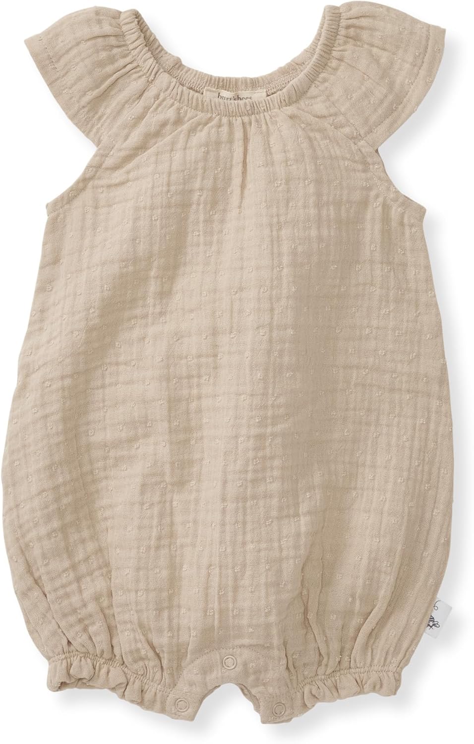 Burt's Bees Baby Mameluco de burbujas para niñas, 100% algodón orgánico de una sola pieza, traje corto y canastilla para niña