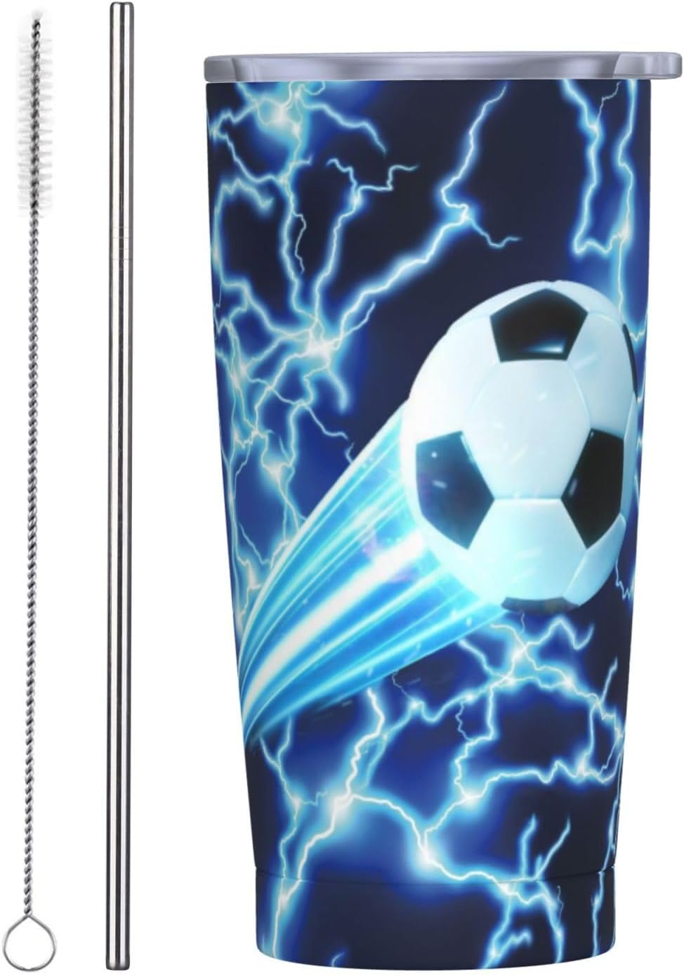 Vaso de 20 onzas con tapa y popote para mujeres y hombres, con aislamiento de cielo estrellado, universo del espacio exterior, vaso de acero inoxidable de doble pared al vacío, taza de café